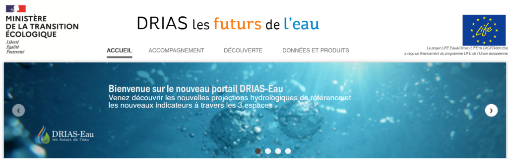 Portail de données hydrologiques DRIAS-Eau
