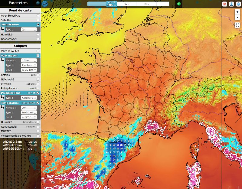 Datavisualisation données climatiques Mété-France