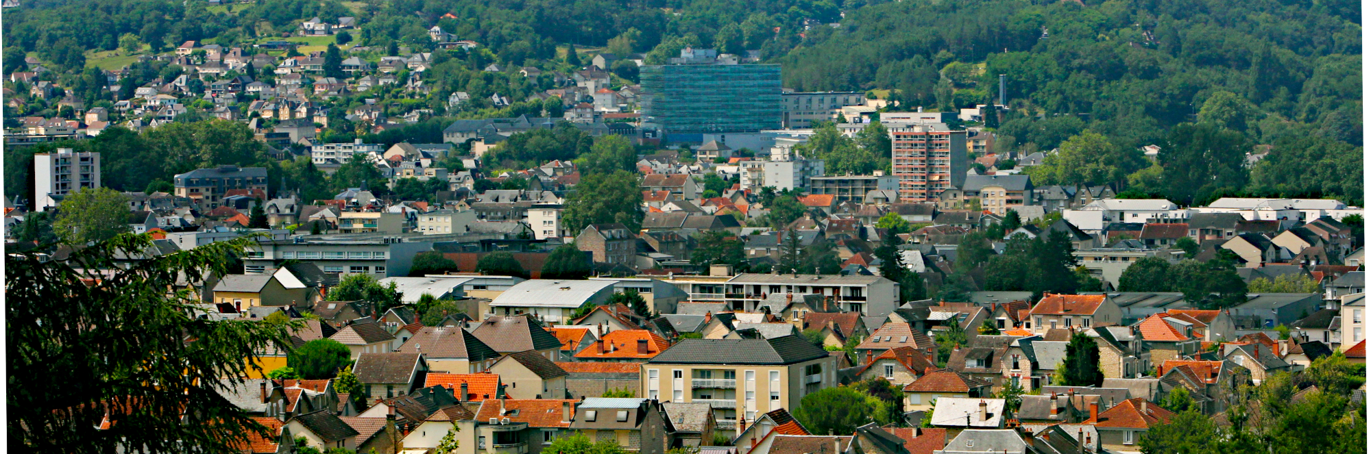 Vue panoramique de la ville de Brive