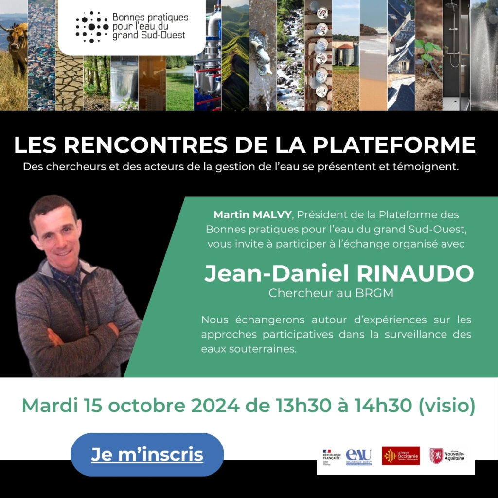 Rencontre de la Plateforme avec Jean-Daniel RINAUDO (BRGM)