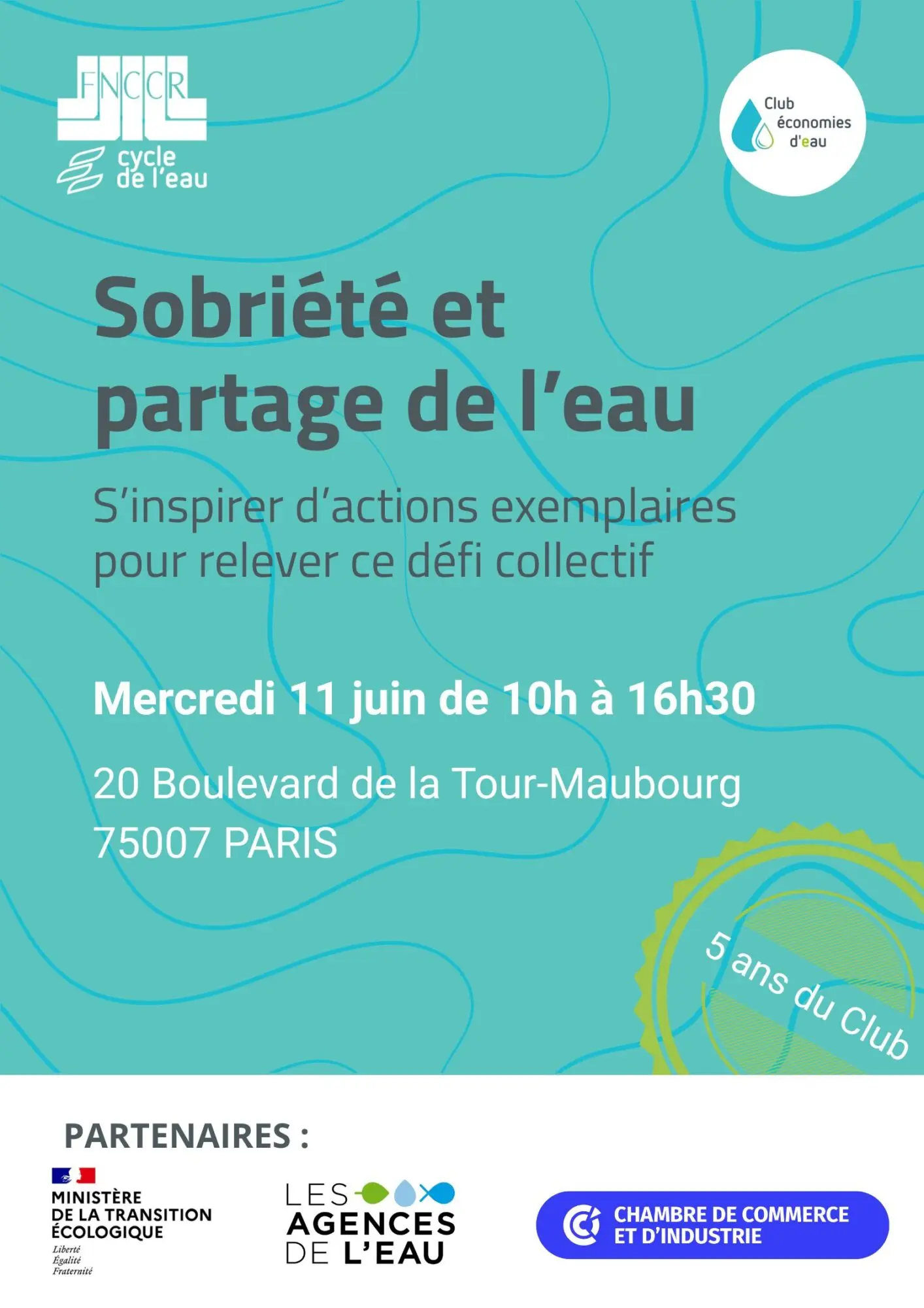 Colloque Sobriété et partage de l'eau, club éco d'eau - FNCCR
