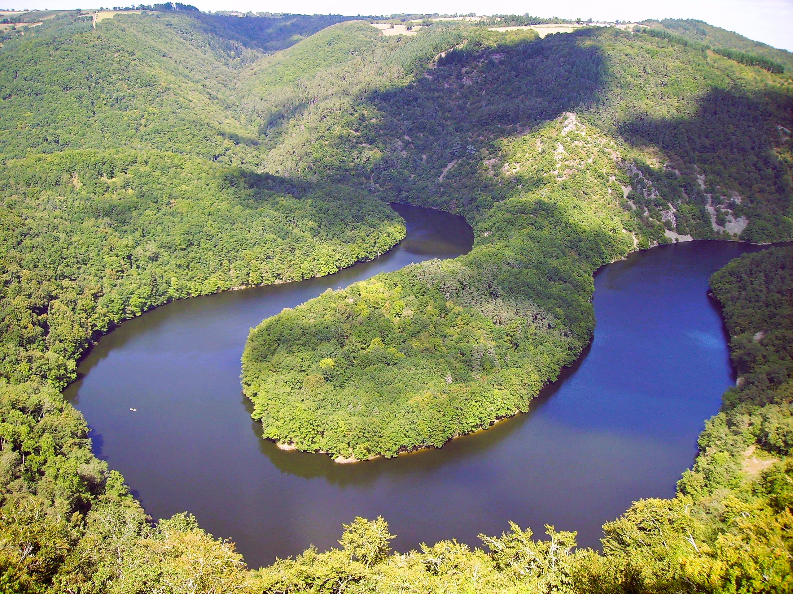 Méandre de Queuille, Auvergne, France