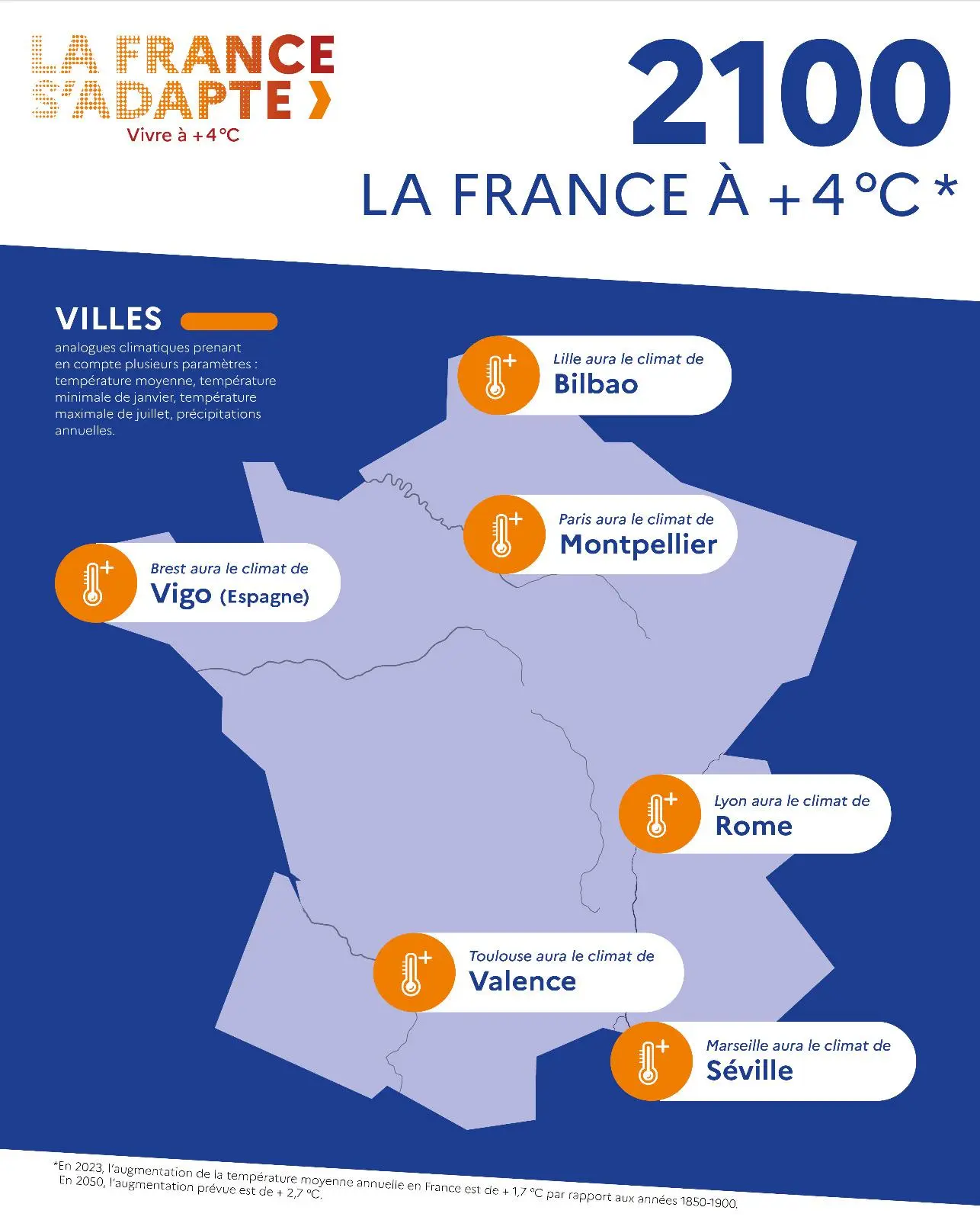 La France à +4°C