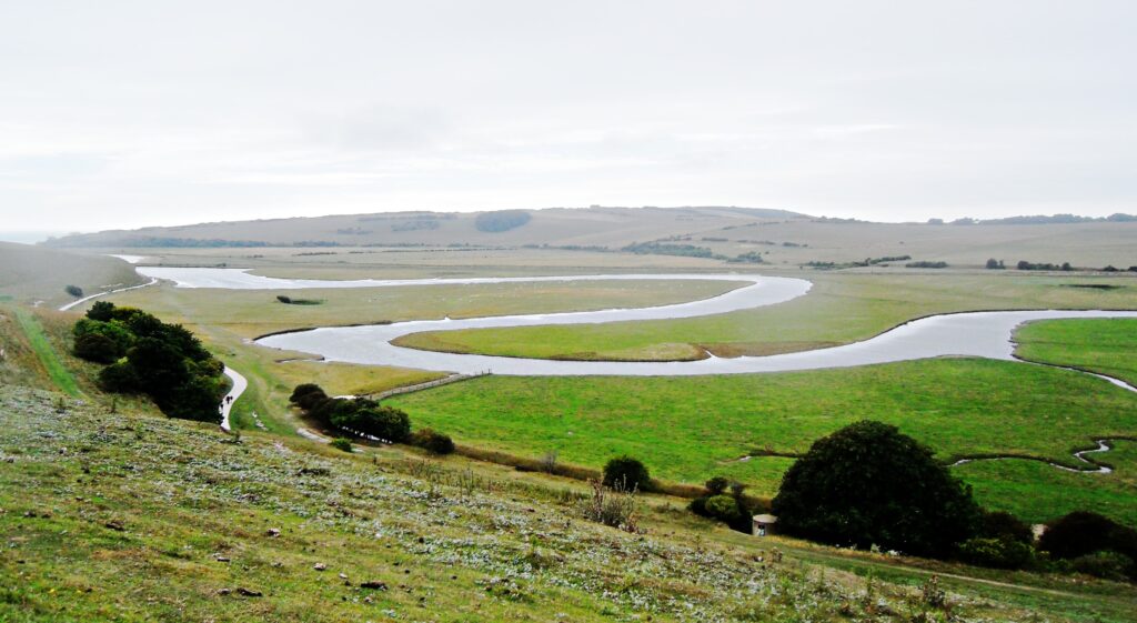 La vallée de la rivière Cuckmere dans le Sussex