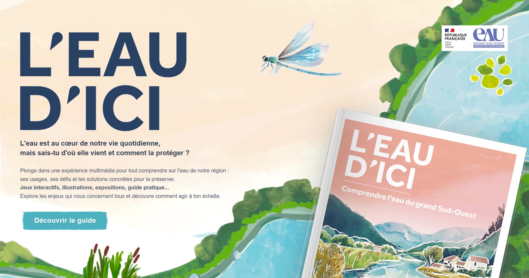 Page web interactive de L'eau d'ici (AEAG)