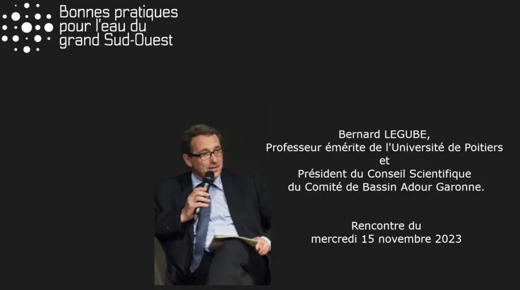 Webinaire Bernard Legube