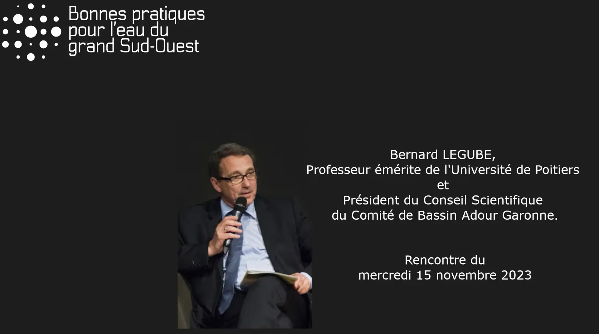 Webinaire Bernard Legube